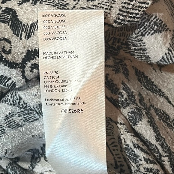 Free People Mia Tunic Blouse Cream Black Aztec Print Boho Long Sleeve Top XS - Picture 13 of 16